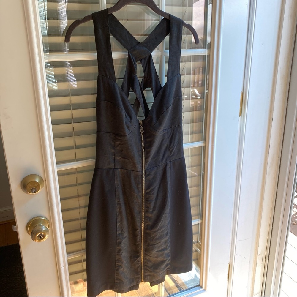 Opening Ceremony Linen Zipped Bodycon LBD